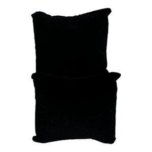 2 Black Velveteen Jewelry Display Pillows NIP Elegant Storage